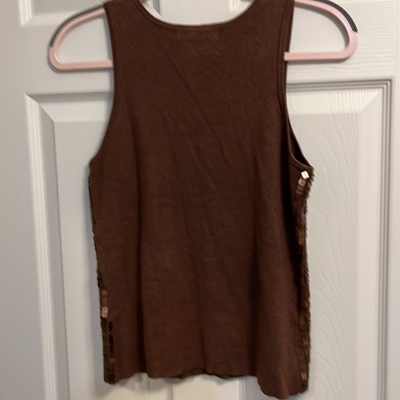 Bisou Bisou bronze tank top Size L but runs small (see measurements) - Picture 5 of 5